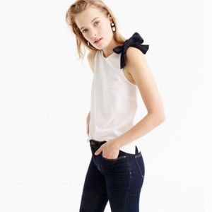 J. Crew Bow Shoulder Top